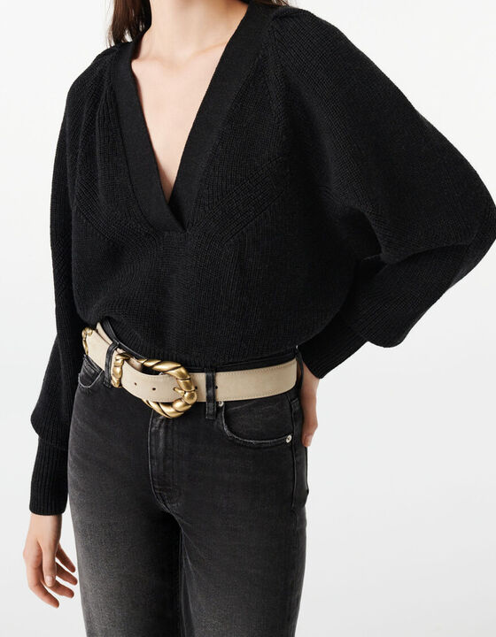 ODINA V-NECK WOOL SWEATER